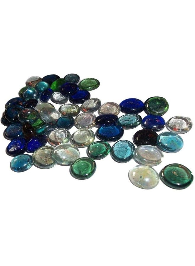 Parakh Multicolour Flat Round Marbles Pebbles for Vase Fillers, Glass Gems Stone, Table Scatter, Landscaping, Aquarium Fish Tank, Party Decoration, Crystal Rocks 950gm - Image 4
